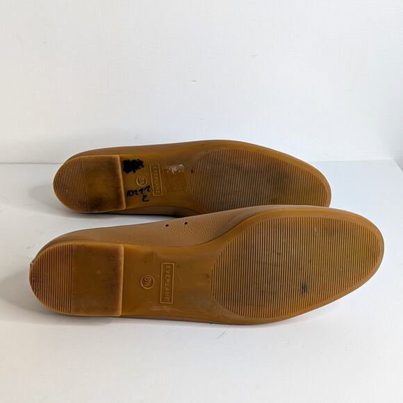 Everlane Shoes Day Glove Womens 8.5* Tan Flats Slip On Leather Rubber Sole - Picture 9 of 13